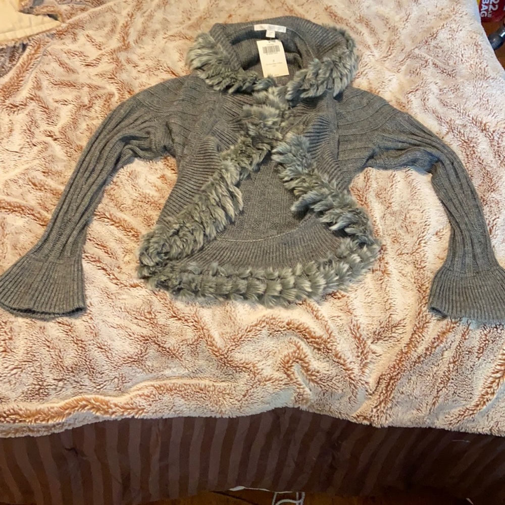 Boston Proper For trim drape cardigan